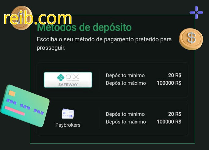 O cassino reib.combet oferece uma grande variedade de métodos de pagamento